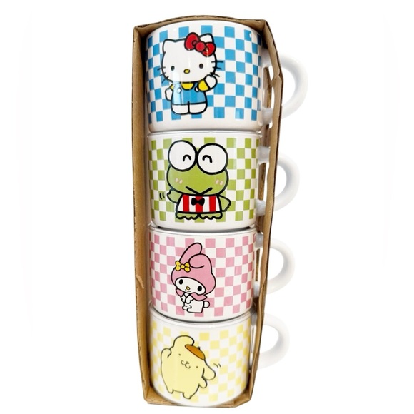 NWT Hello Kitty and Friends Stackable Mugs  3 oz each/set of 4 - Picture 2 of 12